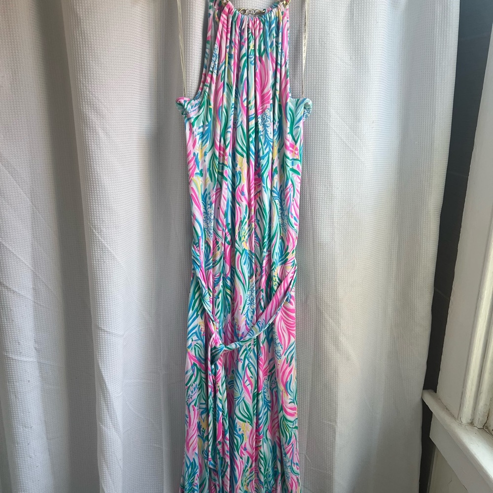 Lilly Pulitzer Tropical Print Maxi Dress